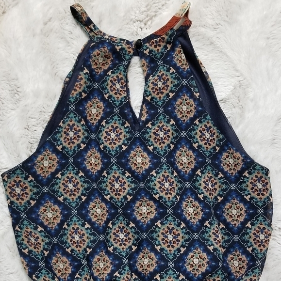 Sienna Sky Navy Blue Multicolor Sleeveless XS - Picture 5 of 8